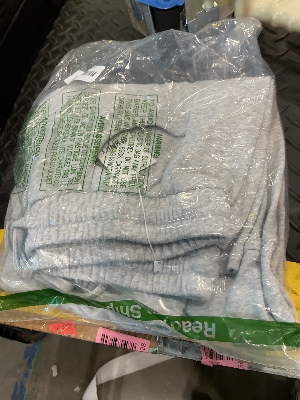 Photo 1 of *MINOR DAMAGE - USED*
ATHMILE Barrel Sweatpants Women Fall Fashion Wide Leg Pants Baggy Lounge Comfy Flowy Casual Cotton Sweat Pants with Pockets Heather White