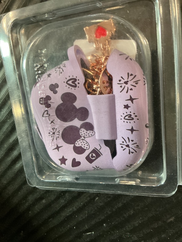 Photo 1 of (with Cute Keychain) Girovo Compatible with Apple Airpods 4 Case 2024 Women, Soft Silicone Two-Tone Funny Cartoon Engraved Portable 360° Full Protection Anti-Scratch Air pod 4 Case Lavender/Purple