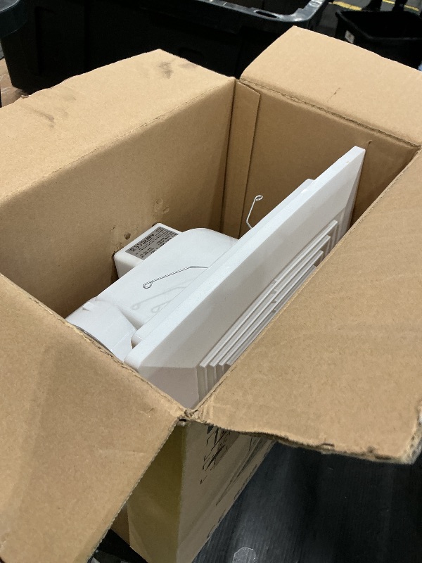 Photo 1 of HNRLOY Bathroom Exhaust Fan for Ceiling,Household Bath Vent Ventilation Fan,110 CFM,4-in Duct,1.0 Sones Quiet Operation,13W Energy-Saving 12" Plastic Panel Shower Vent Extractor,10"x10" Mounting Hole