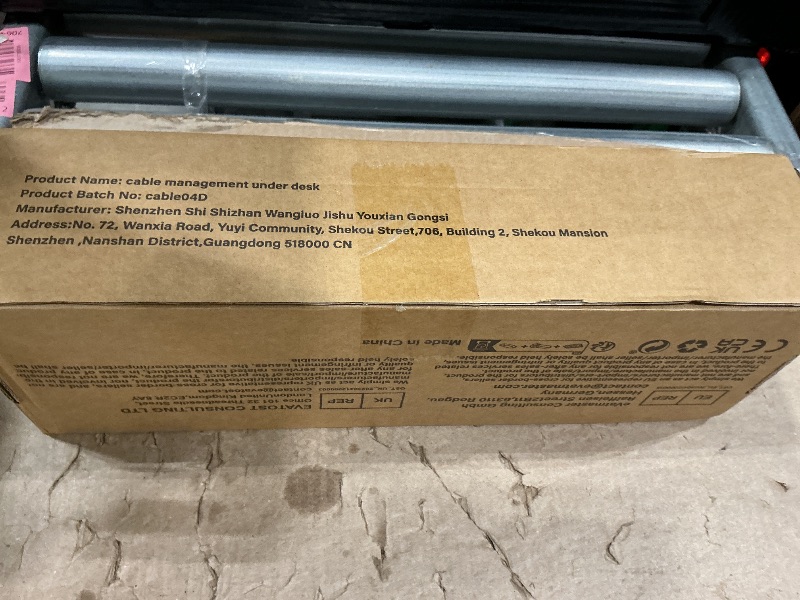 Photo 1 of *MISSING PARTS - See Clerk Notes*
Under Desk Cable Management Tray White, Cinati Wire Organizers No Drill, Cable Tray with Clamp for Wire Management, Cord Organization Box for Office, Home - No Damage to Desk