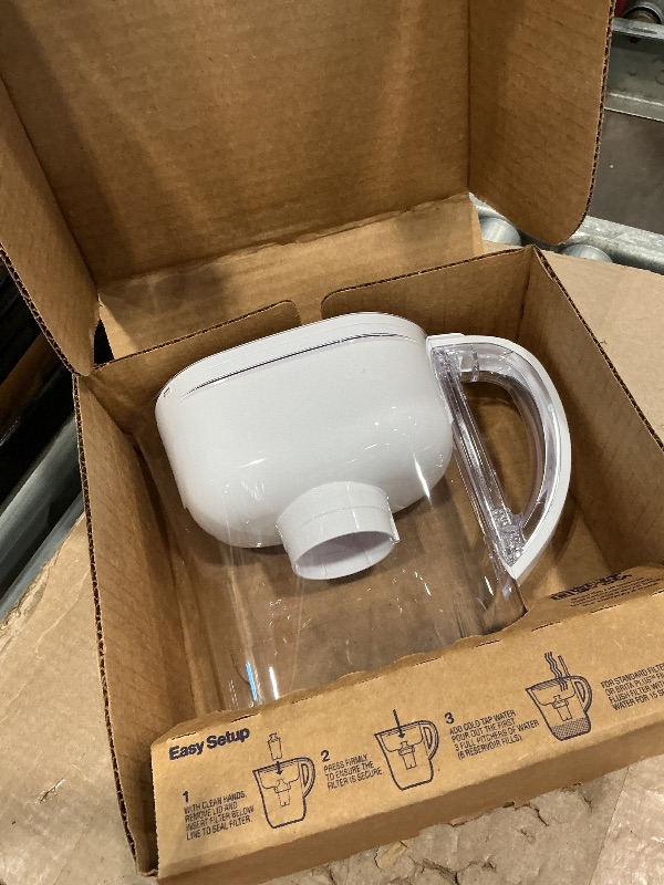 Photo 1 of ***MISSING FILTER*** Brita Water Pitcher, Metro Elite Filter, Removes 99% of Lead, Includes 1 Filter, 6-Cup Capacity, White