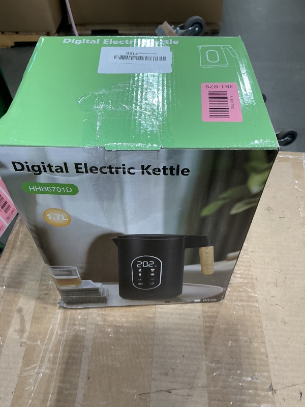 Photo 1 of 1.7L Electric Kettle with 4 Temperature Presets, Digital Display, Water Boiler with 304 Stainless Steel, Electric Tea Kettle Temperature Control