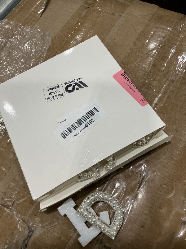 Photo 1 of *MISSING PARTS UNKNOWN*
Waydress 26 Piece Rhinestone Iron on Patch A to Z Letter Appliques Adhesive White Pink Colorful Pearl Bling Patch Glitter Alphabet Embellishments for DIY Craft Supplies(Solid White)