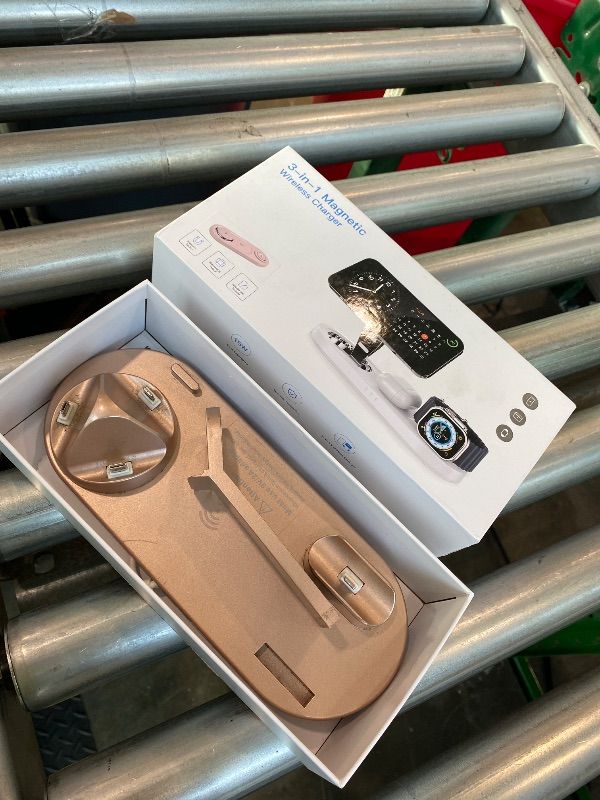Photo 1 of **USED**
Upgraded 3 in 1 Wireless Charging Station for Apple Devices, Faster Mag-Safe Charger Stand, Magnetic Charger Station for iPhone 17/16/15/14/13/12 Series & AirPods Pro & Apple Watch Series ?Pink?