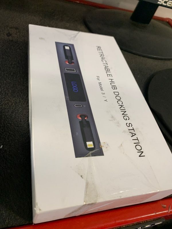 Photo 1 of ****DAMAGED PORTS, SELLING FOR PARTS, FINAL SALE***Customized for Tesla Model 3/Y USB Hub, Fast Charger for Tesla Model Y 3 Accessories 2024 2023 2022 2021 Retractable Cable, Multifunctional Tesla Center Console Accessories(Not fit Model 3 2024)****DAMAGE