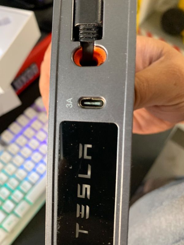 Photo 1 of ****DAMAGED PORTS, SELLING FOR PARTS, FINAL SALE***Customized for Tesla Model 3/Y USB Hub, Fast Charger for Tesla Model Y 3 Accessories 2024 2023 2022 2021 Retractable Cable, Multifunctional Tesla Center Console Accessories(Not fit Model 3 2024)****DAMAGE