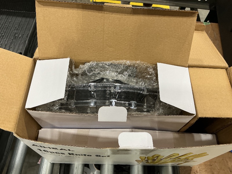 Photo 1 of **SOLD AS IS NO REFUND/RETURN** SEE COMMENTS!~
Aiheal Knife Set, 16 Pieces High Carbon Stainless Steel Golden Color Kitchen Knife Set, Titanium Coating Blade, No Rust and Super Sharp Cutlery with Acrylic Stand and Kitchen Scissors, Gift