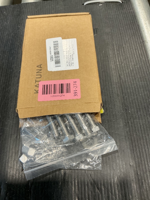 Photo 1 of (5Set) 3/8-16 x 3 Complete Set Hex Head Screw Bolts,Nuts,Flat washers,Spring Washers,Fully Threaded, Stainless Steel 18-8?304?, Bright Finish.