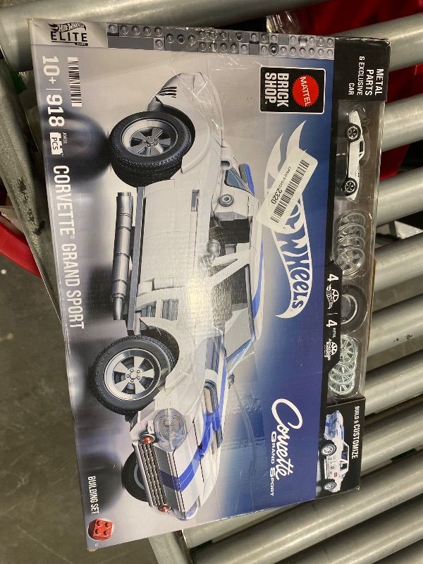 Photo 1 of *USED*
Mattel Brick Shop Hot Wheels Elite Series Building Set, Corvette Grand Sport with 918 Pieces, Realistic Details and Custom Decals, Adult Collectors and Kids Ages 10+