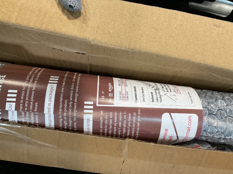 Photo 1 of 1 Inch Black Curtain Rods for windows, Heavy Duty Adjustable Splicing Single Curtain Rod with Brackets (30-60")