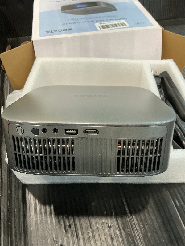 Photo 1 of [Short Throw/Built in Apps] Projector 4K with WiFi and Bluetooth, 2000ANSI TOF Auto Focus Keystone Smart Projector for Dolby Audio Home Theater Movie, Kogata Outdoor Projector Portable Ceiling Gray