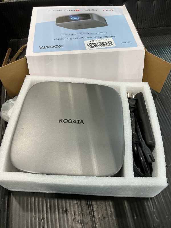 Photo 1 of [Short Throw/Built in Apps] Projector 4K with WiFi and Bluetooth, 2000ANSI TOF Auto Focus Keystone Smart Projector for Dolby Audio Home Theater Movie, Kogata Outdoor Projector Portable Ceiling Gray