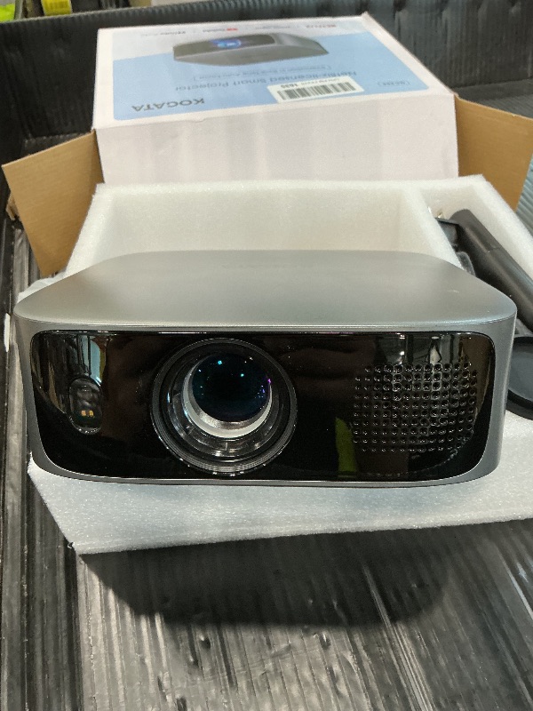 Photo 1 of [Short Throw/Built in Apps] Projector 4K with WiFi and Bluetooth, 2000ANSI TOF Auto Focus Keystone Smart Projector for Dolby Audio Home Theater Movie, Kogata Outdoor Projector Portable Ceiling Gray