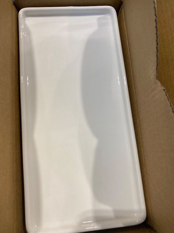 Photo 1 of ***RECTANGLE*** ***ONLY ONE*** Taeochiy 16" Large Serving Platter - Oval Large Serving Tray, Ceramic Turkey Platters, White Platters for Serving Food, Appetizers, Entertaining, Party, Set of 2