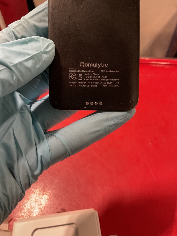 Photo 1 of ** LOCKED TO PREVIOUS OWNER, ITEM CAN BE RESET**
Comulytic Note Pro AI Voice Recorder, Unlimited Transcribe & Summarize, AI Note Taking Recording Device w/Case, App Control, 113 Languages for Calls, Meetings, Lectures, Interviews, Black