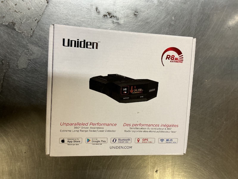Photo 1 of Uniden R8W (new Model) Extreme Long Range Laser/Radar Detector, 360° Awareness, Directional Arrows, Wi-Fi, Bluetooth, GPS, Real-Time Voice Alerts, Red Light & Speed Camera Alerts, R/TACH App