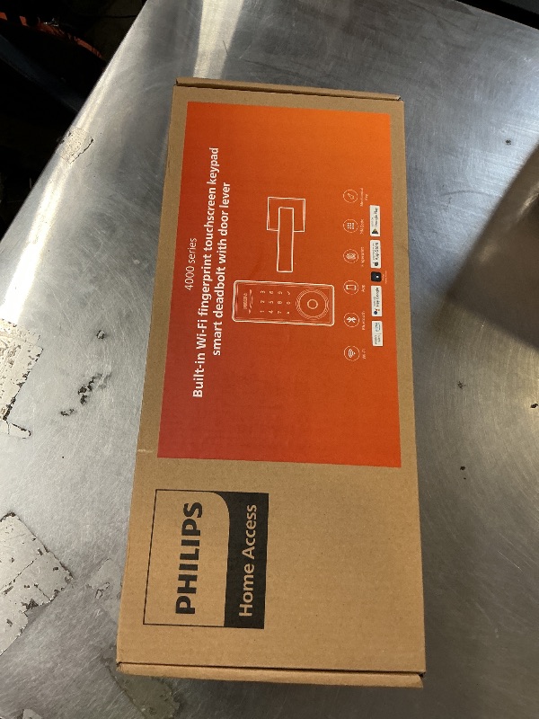 Photo 1 of Philips Wi-Fi Smart Lock with Handles, Built-in WiFi Keyless Entry Front Door Lock Set, Keypad Deadbolt with Handle, App Fingerprint Code Unlock, Auto Locking, Remote Control & Voice Unlock, Nickel