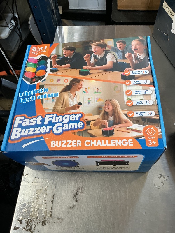 Photo 1 of Joyublly Buzzers for Trivia Games, Rechargeable Answer Buzzers for Classroom with Light, Show Who Buzzed First, 4 Modes, 50m(164Ft)-Buzzer System for Game Show, School, Jeopardy, Family Feud Night