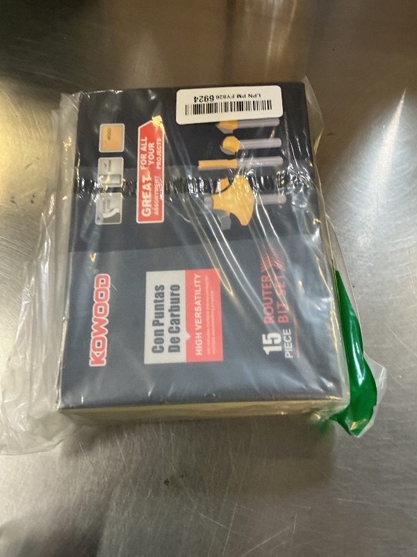 Photo 1 of KOWOOD Router Bits Set of 15 Pieces 1/4 Inch Woodwork Tools for Beginners