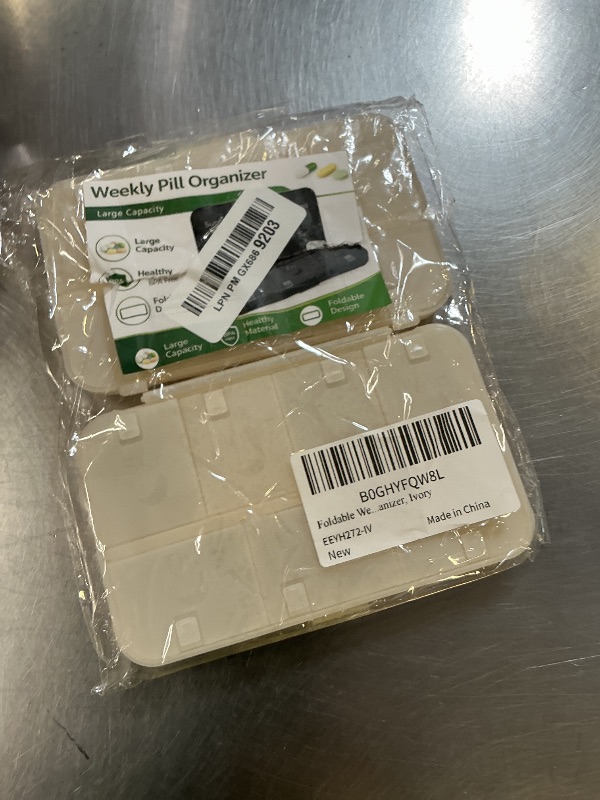 Photo 1 of [Upgrade Version] Foldable Weekly Pill Organizer 2 Times A Day, Large 7 Day Medicine Pill Organizers w/Permanent Etched Labels, Weekly AM PM Pills Box Case Travel for Vitamin Supplements, Fish Oil