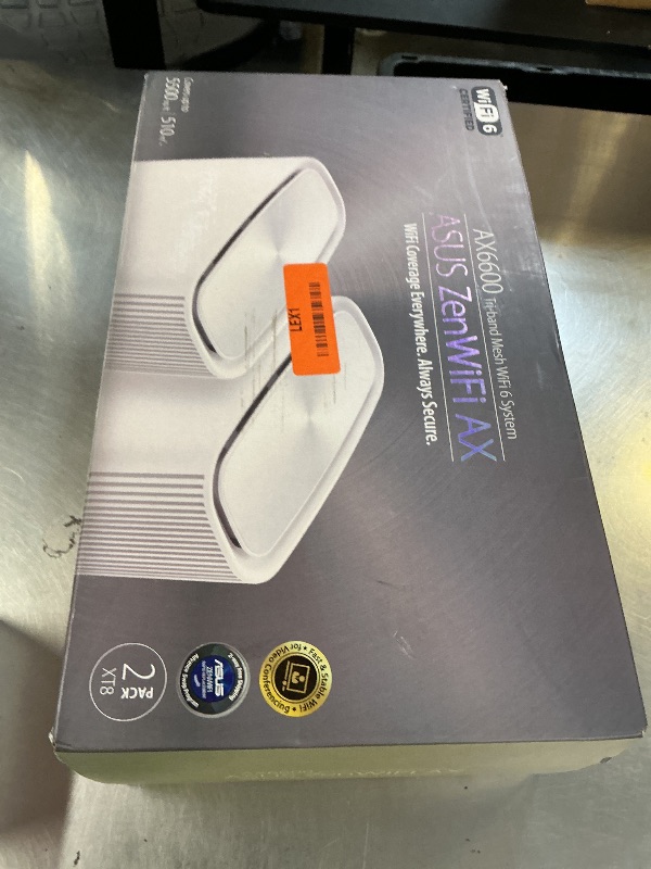 Photo 1 of ASUS ZenWiFi AX6600 Tri-Band Mesh WiFi 6 System (XT8 2PK) - Whole Home Coverage up to 5500 sq.ft & 6+ Rooms, AiMesh, Included Lifetime Internet Security, Easy Setup, 3 SSID, Parental Control, White
