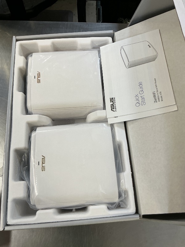 Photo 1 of ASUS ZenWiFi AX6600 Tri-Band Mesh WiFi 6 System (XT8 2PK) - Whole Home Coverage up to 5500 sq.ft & 6+ Rooms, AiMesh, Included Lifetime Internet Security, Easy Setup, 3 SSID, Parental Control, White