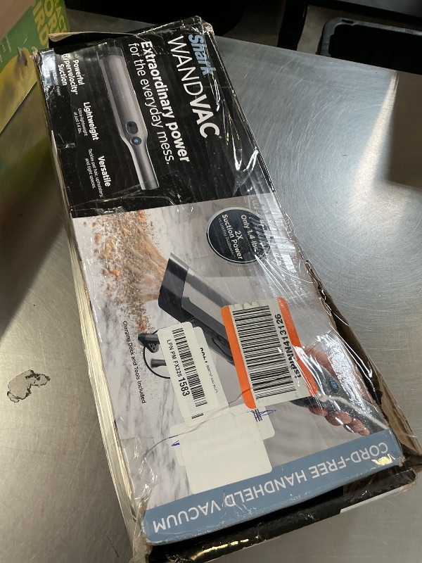 Photo 1 of Shark WV201 WANDVAC Handheld Vacuum, Lightweight at 1.4 Pounds with Powerful Suction, Charging Dock, Single Touch Empty and Detachable Dust Cup,Graphite, Slate