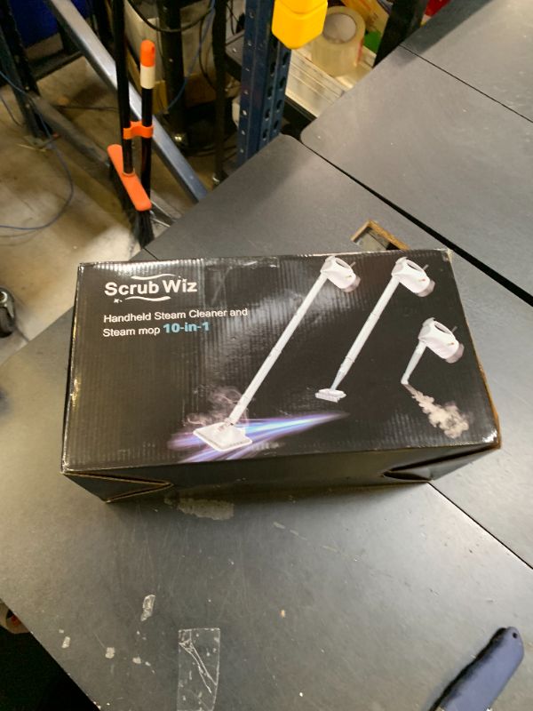 Photo 1 of 10-in-1 Steam Cleaner, Steam Mop & Detachable Handheld Steam Cleaner, 320ml Water Tank, 10s Fast Heating, Portable Steamer for Kitchen, Floor, Tiles, Window, BBQ Grill, Car, Bright White