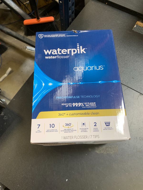 Photo 1 of Waterpik Aquarius Water Flosser For Teeth Cleaning, Gums, Braces, Dental Care, Electric Power With 10 Settings, 7 Tips For Multiple Users And Needs, ADA Accepted, White WP-660, Packaging May Vary