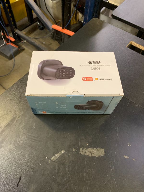 Photo 1 of ThorBolt Fingerprint Door Lock with Keypad Door Knob, HomeKit Lock Over ??????, HomeKit Hub ????????, ??? ???? Smart Lock for Interior Door, Bedroom, Office, MK1 Silver