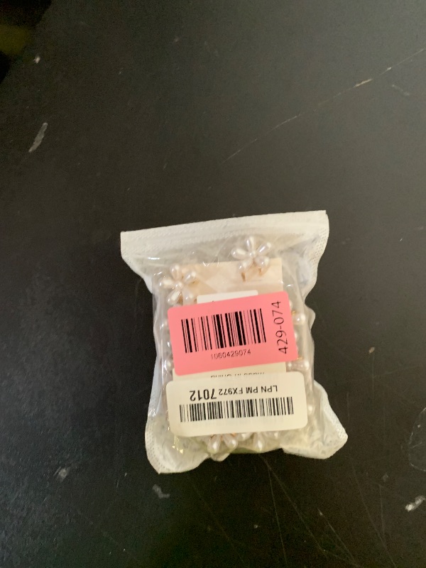 Photo 1 of 10 Pcs Small Mini Pearl Claw Clips with Flower Design, Sweet Artificial Bangs Clips Decorative Hair Accessories for Women Girls