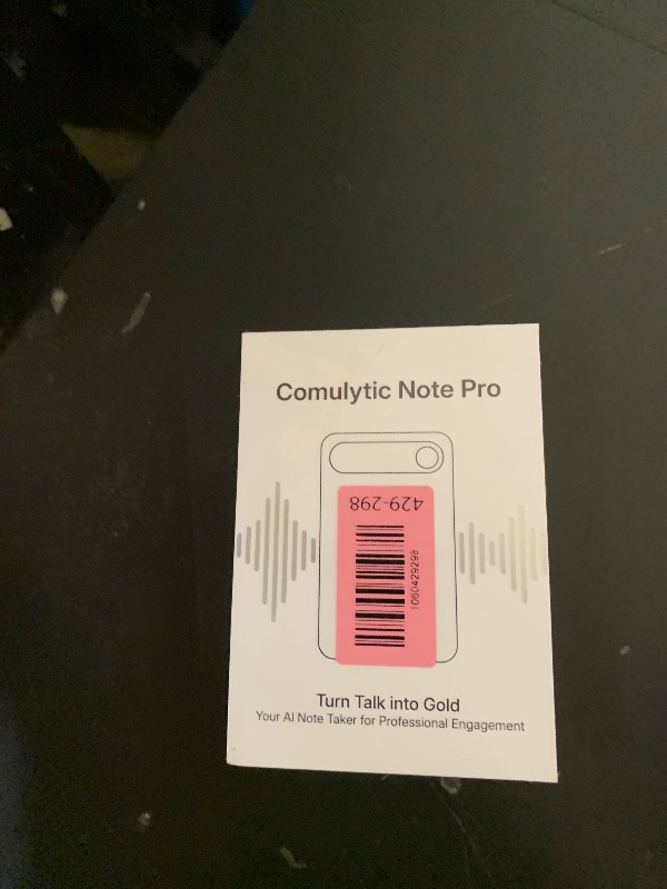 Photo 1 of Comulytic Note Pro AI Voice Recorder, Unlimited Transcribe & Summarize, AI Note Taking Recording Device w/Case, App Control, 113 Languages for Calls, Meetings, Lectures, Interviews, Black