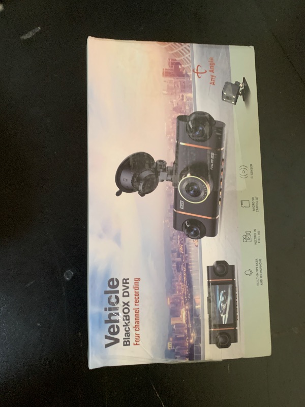 Photo 1 of 4K+1080P*3 FHD Car Camera, 4 Channel 360° Dash Cam Front Rear Inside & Left Right, 5GHz WiFi & App Control, 24H Parking Mode, G-Sensor, 8 IR Lamps Night Vision, Loop Recording, Includes 64GB SD Card