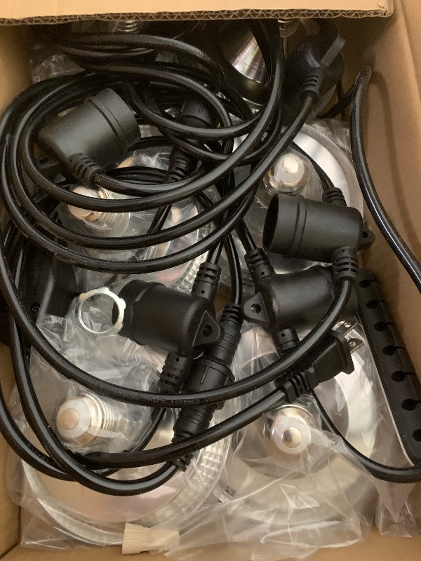 Photo 1 of VIVOSUN Outdoor LED Grow Lights, Waterproof String Grow Light, Full Spectrum Plant Growing Lights with 22Ft Adjustable Cord for Seedling, Veg, Flower in Greenhouse, Garden, Backyard, Farm (6-Light)