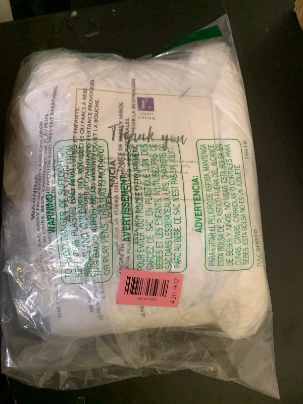 Photo 1 of Lush Decor Riley Light Filtering Window Curtain Panel, Single 54" W x 108" L, White - Cute White Curtains for Bedroom - Bow Decor - Coquette Curtains for Windows