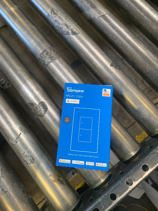 Photo 1 of SONOFF M5 Matter Smart WiFi Light Switch, 2-Gang Wall Switch with Timing & Voice Control, Compatible with Matter, Alexa & Google Home, Requires Neutral Wire (120 Type)