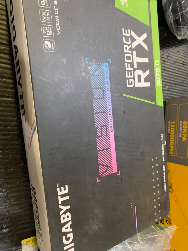 Photo 1 of GIGABYTE GeForce RTX 3070 Ti Vision OC 8G Graphics Card, WINDFORCE 3X Cooling System, 8GB 256-bit GDDR6X, GV-N307TVISION OC-8GD Video Card