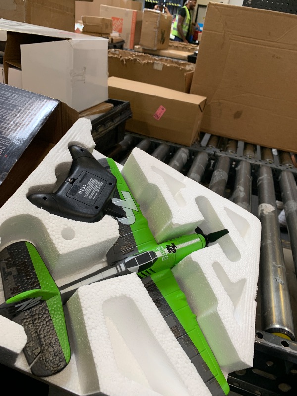 Photo 1 of BEZGAR HQ089 RC Plane, Drones for Kids, 6-axis Gyro Remote Control Airplane, RC Helicopter, Easy Control for Beginners Toys with Colorful LED Navigation Lights(Green)