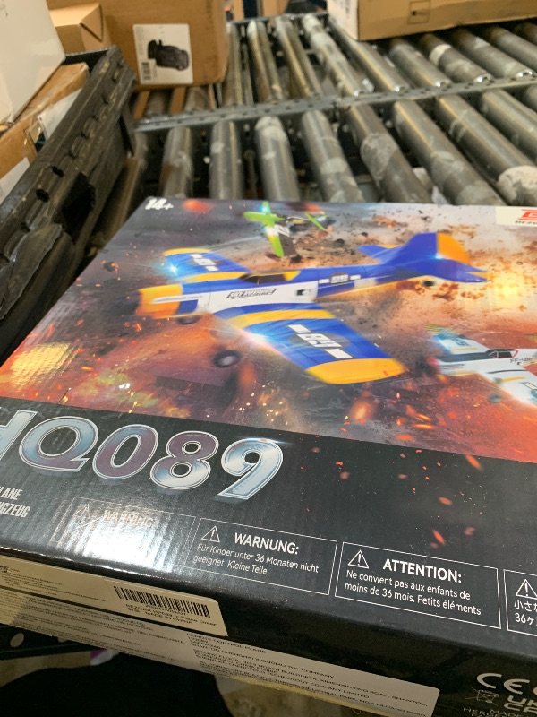 Photo 1 of BEZGAR HQ089 RC Plane, Drones for Kids, 6-axis Gyro Remote Control Airplane, RC Helicopter, Easy Control for Beginners Toys with Colorful LED Navigation Lights(Green)