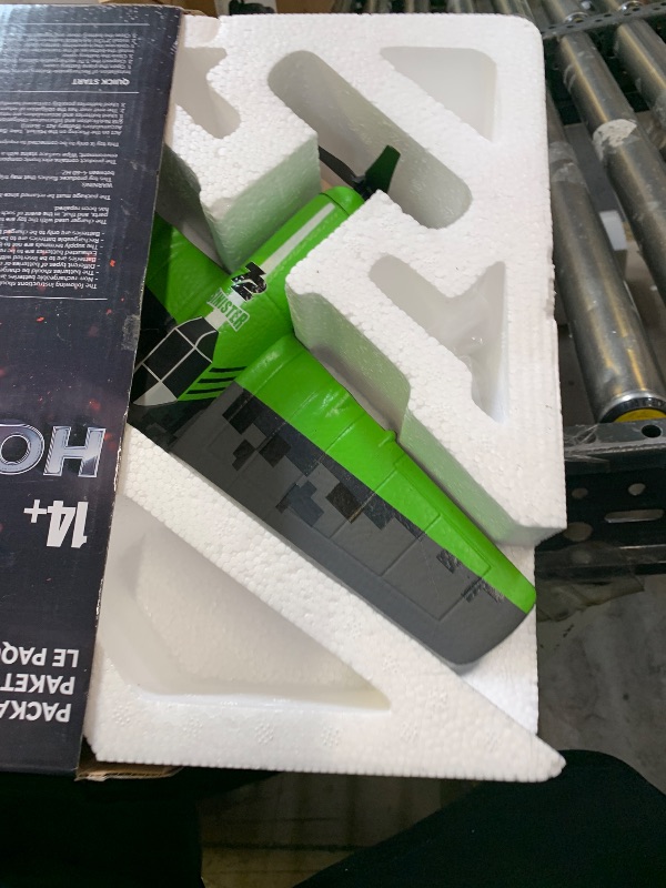 Photo 1 of BEZGAR HQ089 RC Plane, Drones for Kids, 6-axis Gyro Remote Control Airplane, RC Helicopter, Easy Control for Beginners Toys with Colorful LED Navigation Lights(Green)