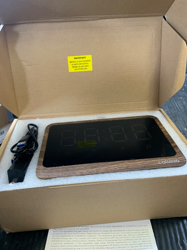 Photo 1 of Callovo Nurse Call System Wireless Caregiver Pager Bell Buttons for Elderly at Home Call Light for Seniors Clinic, Elderly Monitoring, Care Facility, Restaurant Black Walnut