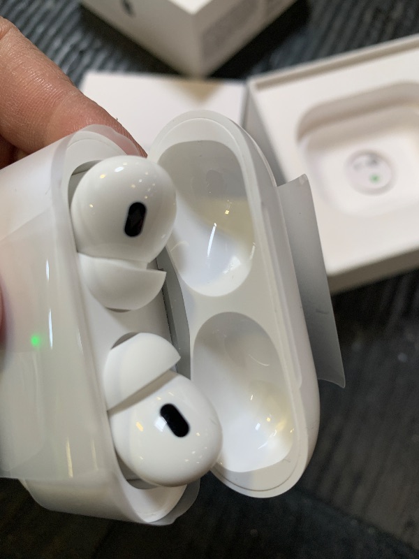 Photo 1 of Apple AirPods Pro (2nd generation) with MagSafe Charging Case (USB-C) (Renewed)