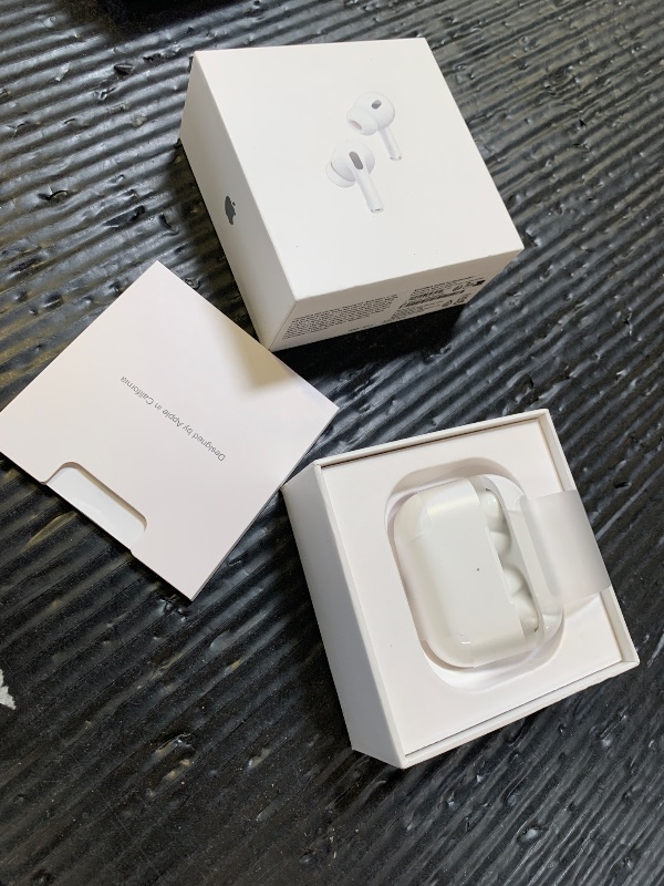 Photo 1 of Apple AirPods Pro (2nd generation) with MagSafe Charging Case (USB-C) (Renewed)