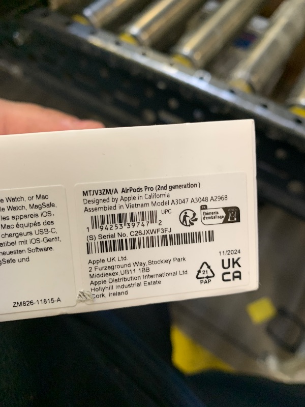 Photo 1 of Apple AirPods Pro (2nd generation) with MagSafe Charging Case (USB-C) (Renewed)