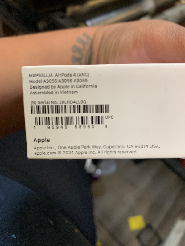 Photo 1 of Apple AirPods 4 Wireless Earbuds, Bluetooth Headphones, with Active Noise Cancellation, Adaptive, Transparency Mode, Personalized Spatial Audio, USB-C Charging Case, Wireless Charging, H2 Chip