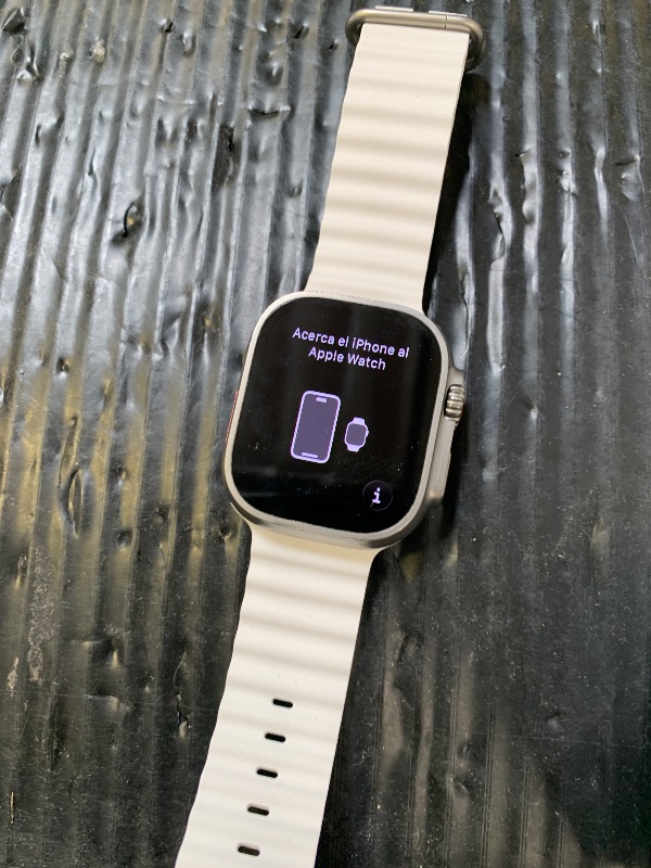 Photo 1 of Apple Watch Ultra 2 [GPS + Cellular, 49mm] - Titanium Case With White Ocean Band, One Size (Renewed)