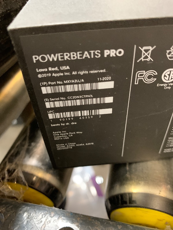 Photo 1 of Powerbeats Pro Wireless Earbuds - Apple H1 Headphone Chip, Class 1 Bluetooth Headphones, 9 Hours of Listening Time, Sweat Resistant, Built-in Microphone - Lava Red