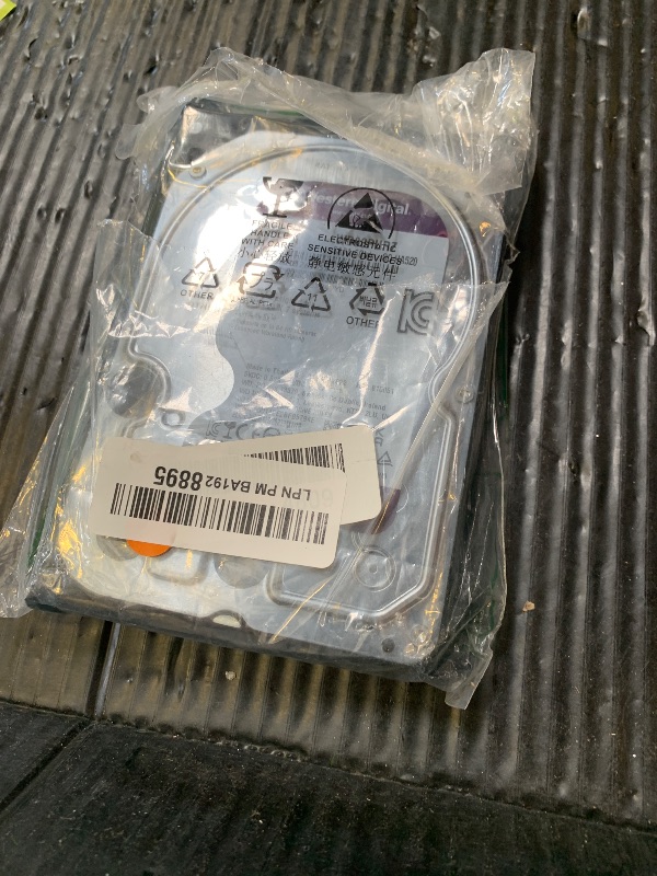 Photo 1 of Western Digital 6TB WD Purple Surveillance Internal Hard Drive HDD - SATA 6 Gb/s, 256 MB Cache, 3.5" - WD63PURZ