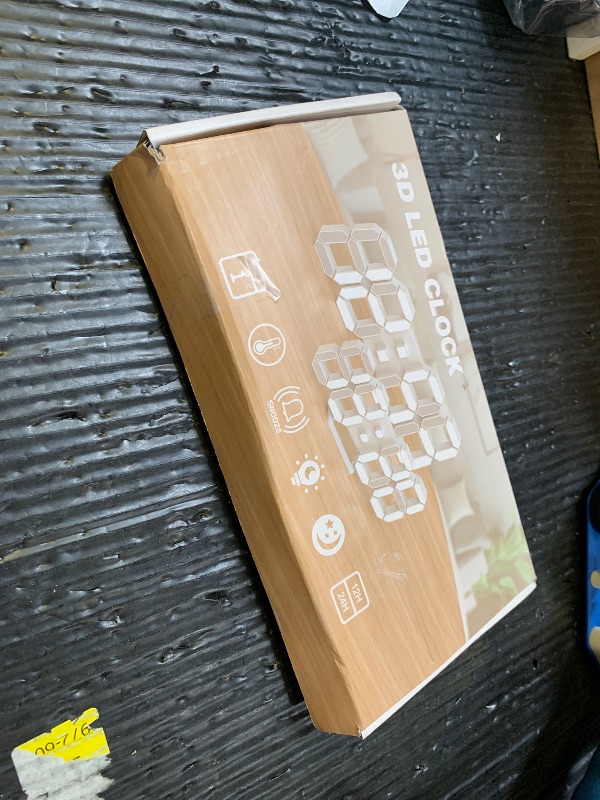 Photo 1 of EDUP HOME 3D LED Neon Digital Desk Wall Alarm Clock RGB Night Light 7 Colors 9.7" with Remote Control for Bedroom/Living Room/Kitchen/Office, Adjustable Brightness,12/24 Hr, Time/Date/Temperature