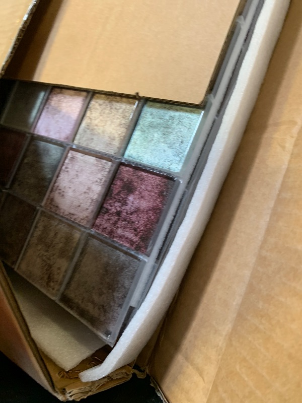 Photo 1 of Parrotile Antique 2'' x 2'' Glass Squared Tile Glazed Red Grey Grid Mosaic Wall Backsplash Tile PT31 (Box of 5 Sheets)